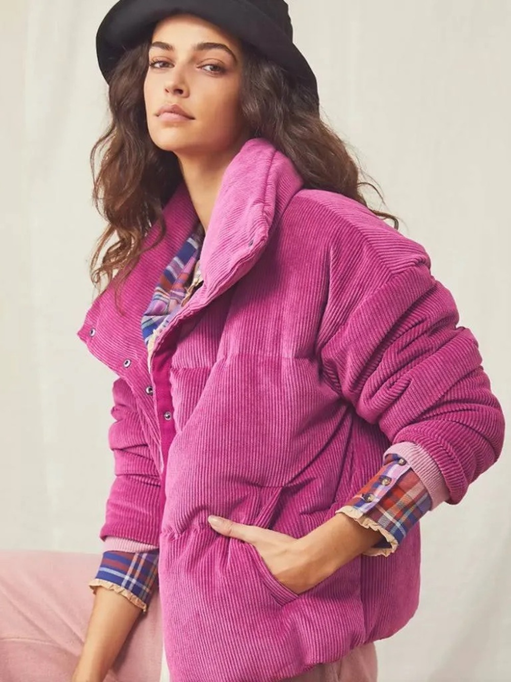 Free People Cord Weekender Puffer